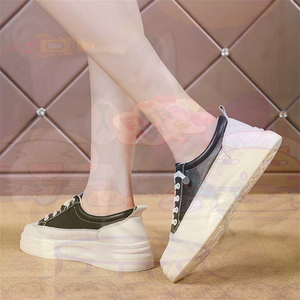 Women Accessories Shop Name Ideas - LACE-up Chunky Loafers ผู้หญิงสเก็ตบอร์ดกีฬารองเท้าตะกร้ารองเท้าผ้าใบจริงแบบพกพาข่าวตะกร้า Teni ที่มีคุณภาพสูง