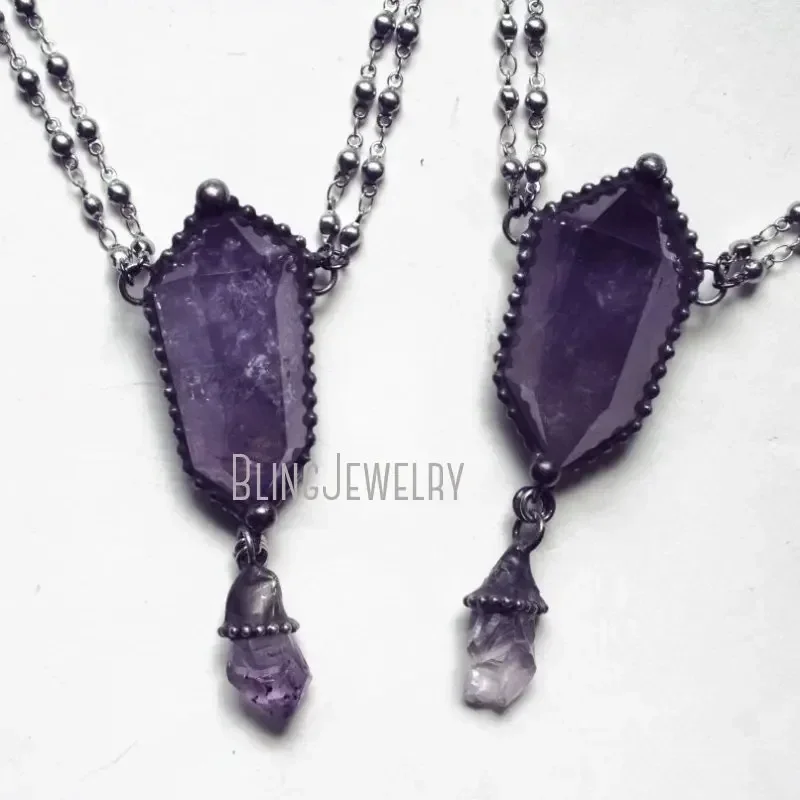 Women'S Emo Accessories - สร้อยคอคริสตัลอเมทิสต์ 10 ชิ้น เครื่องรางวิคคา แม่มด กอธ