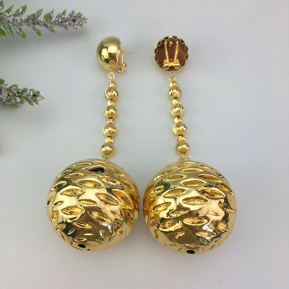 Women Accessories Dubai - EMMA แฟชั่นดูไบ Gold สี Big Long