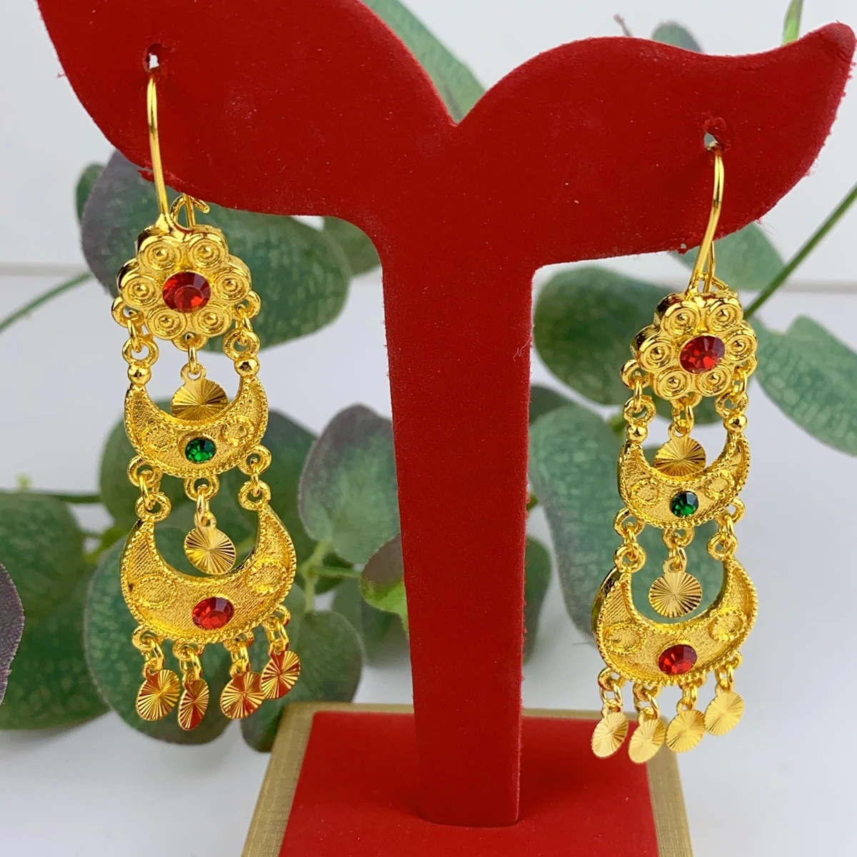 อินเดีย Drop Dangle ต่างหูเครื - Women Accessories Dubai บทวิจารณ์และราคา