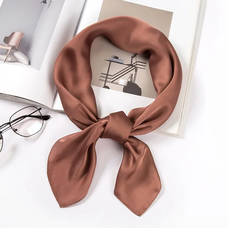 ผ้าพันคอซาตินสำหรับผู้หญิง ขนา - Silk Scarf Square บทวิจารณ์และราคา