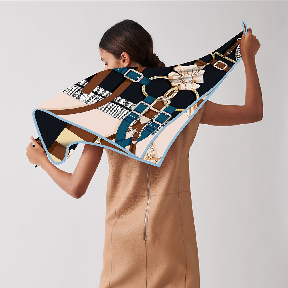 90 ซม.ออกแบบใหม่เข็มขัดผ้าไหมผ - Silk Scarf Square บทวิจารณ์และราคา