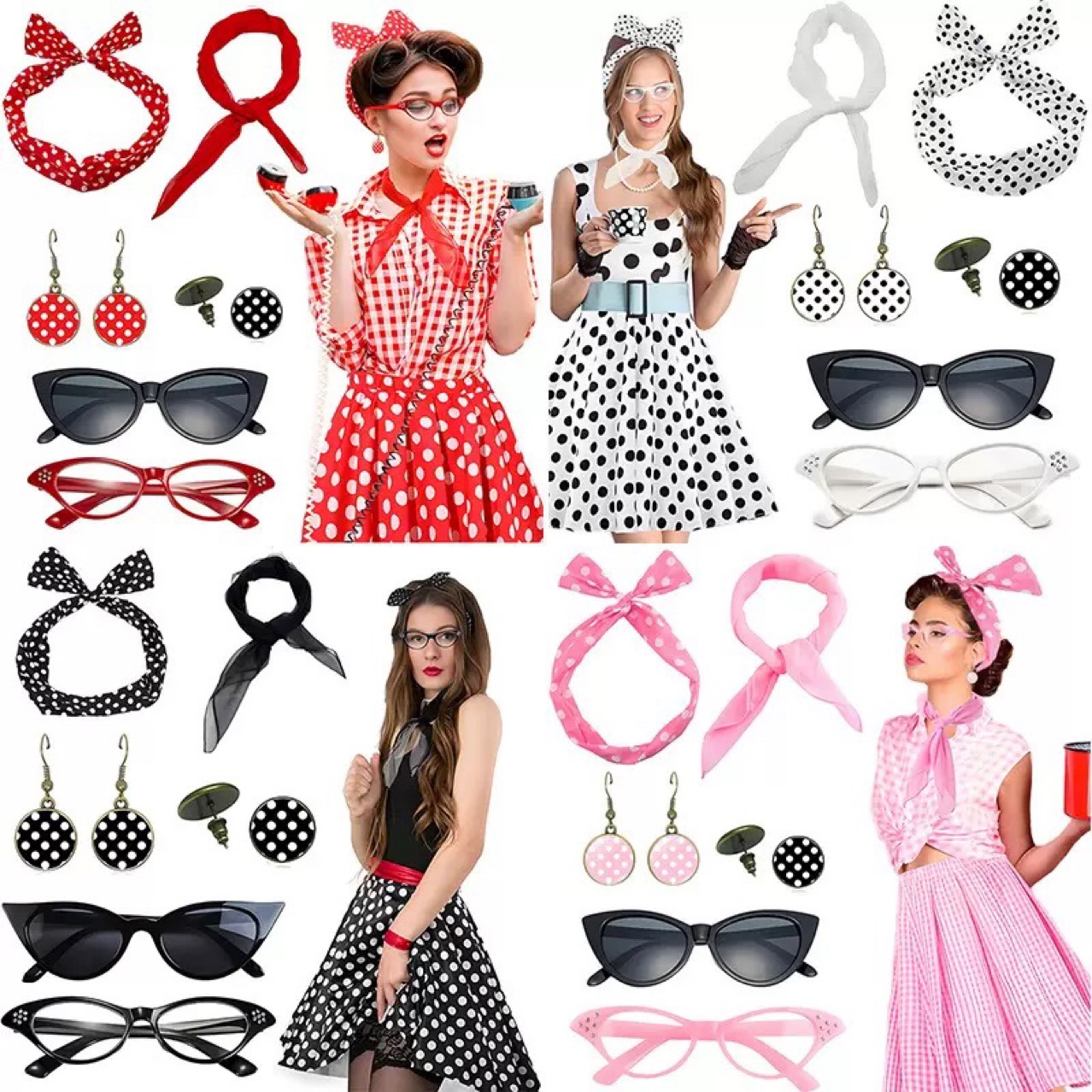 ชุดคอสเพลย์ปาร์ตี้ย้อนยุคยุค 1 - Women'S Accessories In The 1950S บทวิจารณ์และราคา