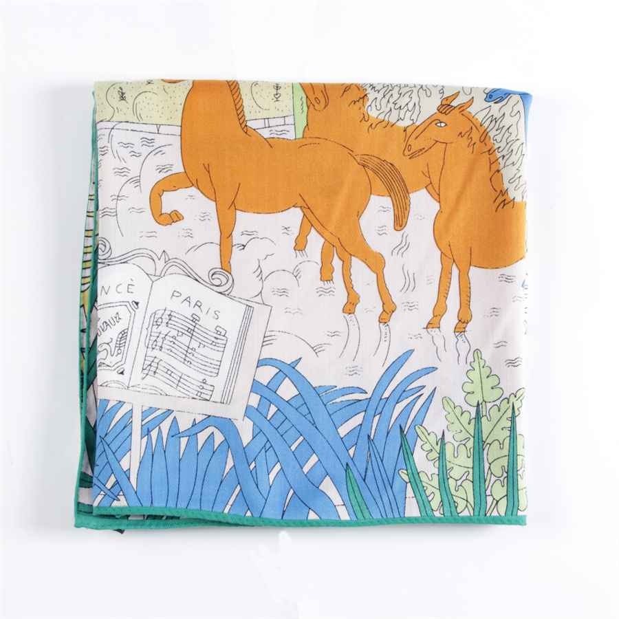 POBING ผ้าไหมผ้าพันคอผ้าพันคอผ - Silk Scarf Square บทวิจารณ์และราคา